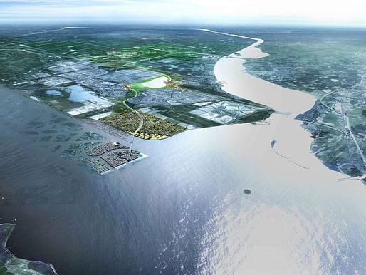 Aerial rendering from MVRDV's Almere 2030 Master Plan. Image © MVRDV