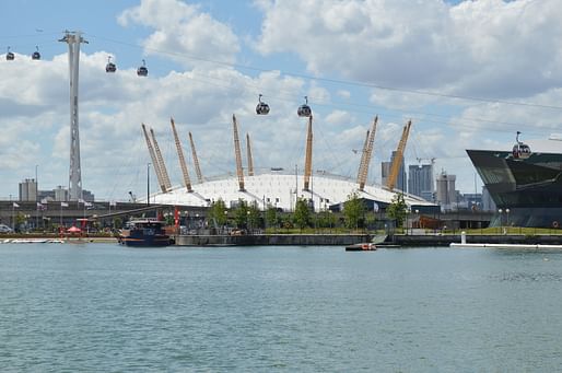 Opened as the "Millennium Dome," the ambitious project was a financial disaster and eventually redeveloped and rebranded as The O2 entertainment venue. Photo (2014): Lewis Hulbert/Wikimedia Commons.