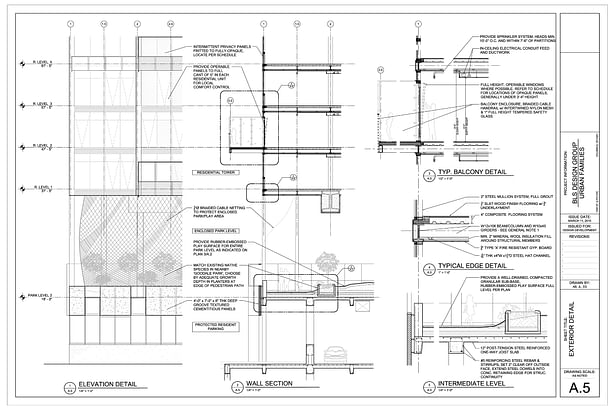 Note Elevation and Section of Play Areas