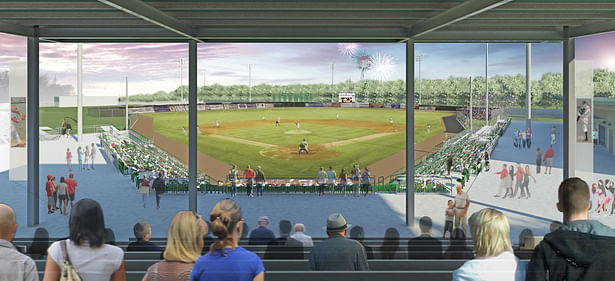 Lexington County Blowfish Stadium - View from the press box