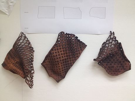 rapid prototyping of laser cut and hardened leather via Shelby Blessing