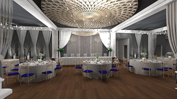 Banquet Hall - Open Dining Perspective