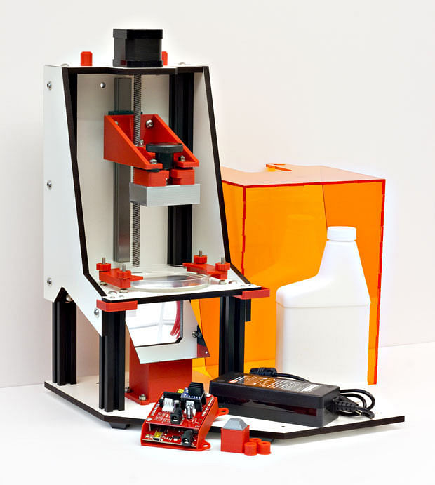 LittleRP 3D resin printer wants to make 3D resin-printing flexible, affordable, and open. Photo via Kickstarter.
