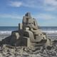 A modernist-inspired sandcastle by sculptor Calvin Seibert. Photo © Calvin Seibert.