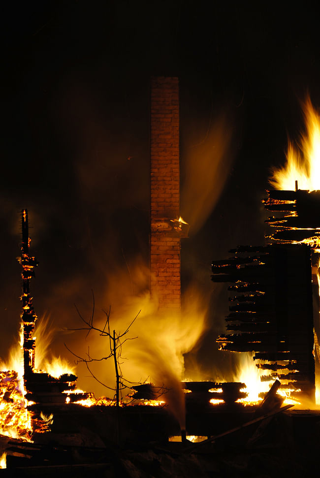 Burning house in Manitoba via Shannon