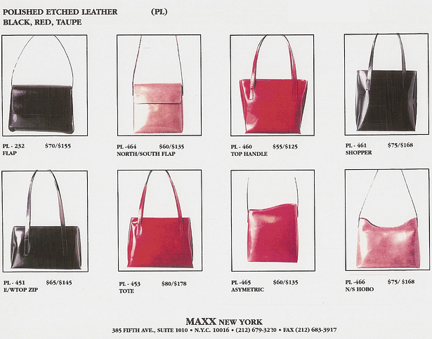Handbag Catalog for Maxx Handbags