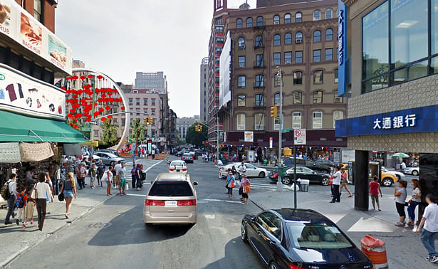 The Chinatown Archway peeks out from within the neighborhood and becomes a destination point within the area