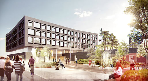 Rendering, arrival (Illustration: Henning Larsen Architects)