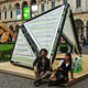 Prototype of the Urban Algae Canopy by ecoLogicStudio with Cesare Griffa. Photo courtesy of ecoLogicStudio