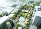 MVRDV's proposed urban lagoon for downtown Tainan in Taiwan. Rendering © APLUS CG. Image courtesy of MVRDV.