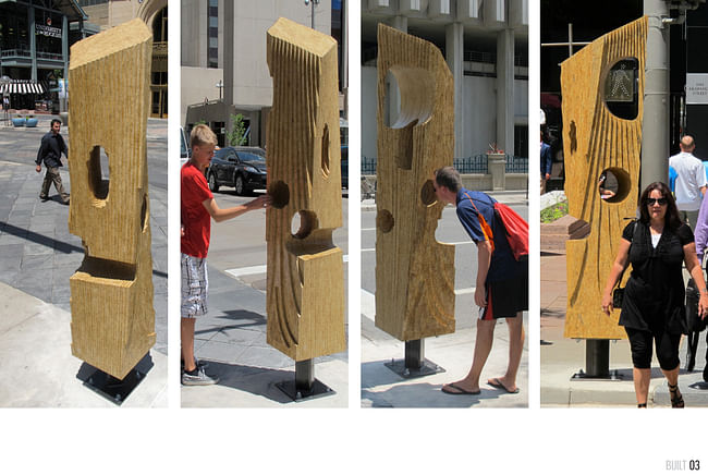 The Viewfinder invites passers-by to interact with it. Image courtesy of Studio H:T Architecture.