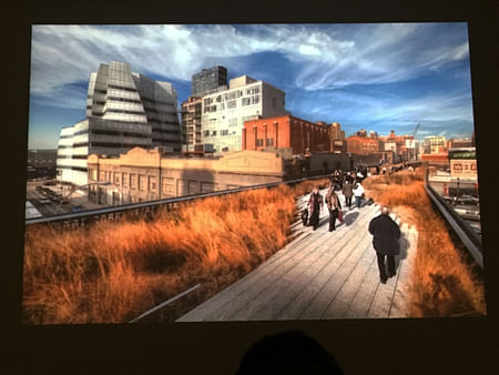 A slide from Liz Diller and Christopher Hawthorne's conversation about The High Line. Photo: author.