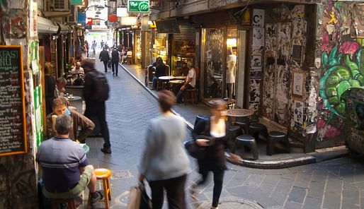 A network of lively city lanes and arcades in Melbourne's inner city contributes to a vibrant cultural life — and ultimately helped secure the top spot in the EIU Most Liveable Cities index. (Photo: Rae Allen/Wikimedia Commons)