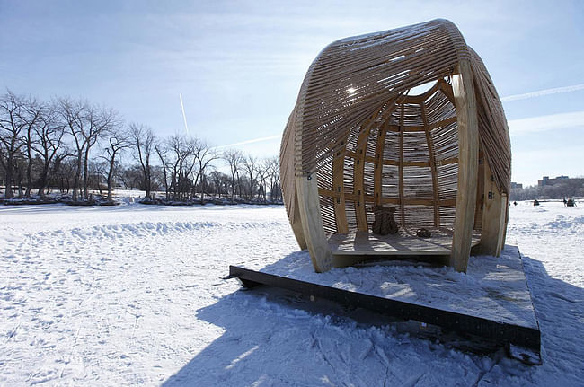 Winner in the First Work Category: Rope Pavillion by Kevin Erickson