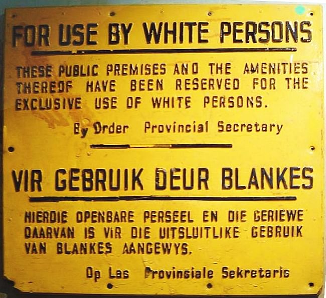 Apartheid Sign from South Africa. (CC0)