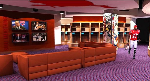 Locker Room Central Gathering Space