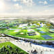 Aerial view of the winning EuropaCity design by BIG, Tess, Transsolar, Base, Transitec, and Michel Forgue (Image: BIG)