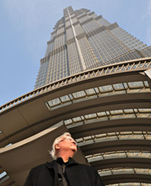Adrian Smith at Jin Mao Tower in Shanghai © AS+GG