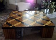 3D Zebra Wood Coffee Table