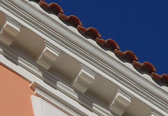 Some details near the border of the facade