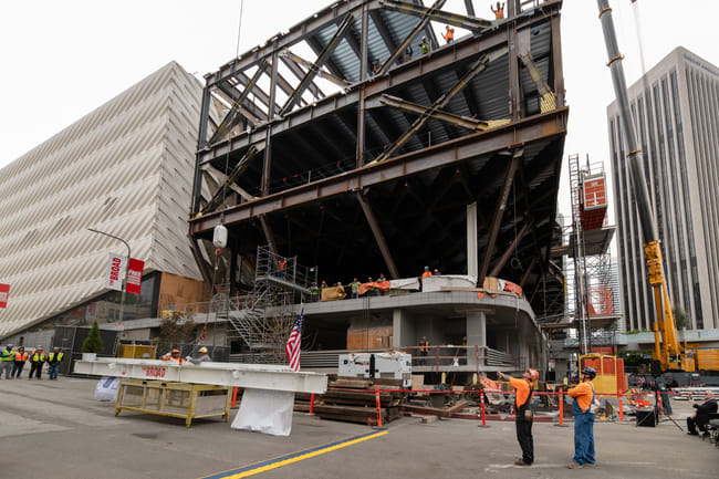 VIDEO: Watch Diller Scofidio + Renfro’s The Broad expansion topping out in LA