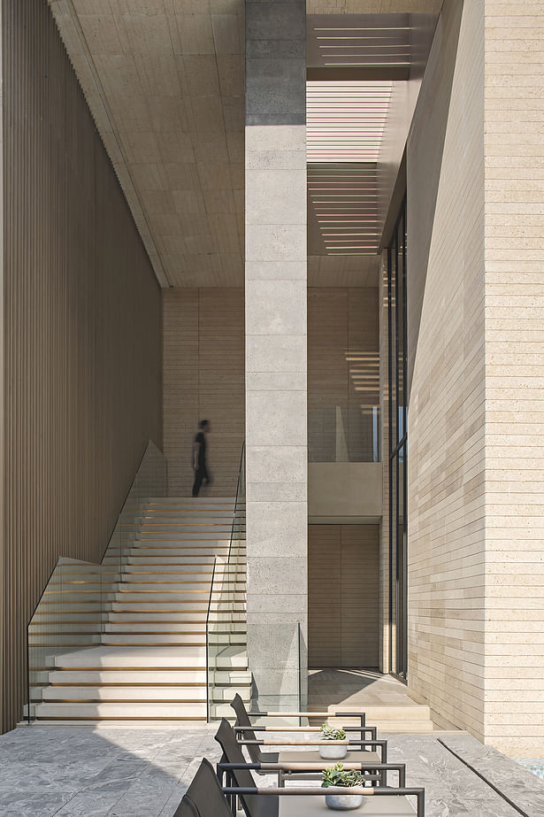 staircase to yoga room