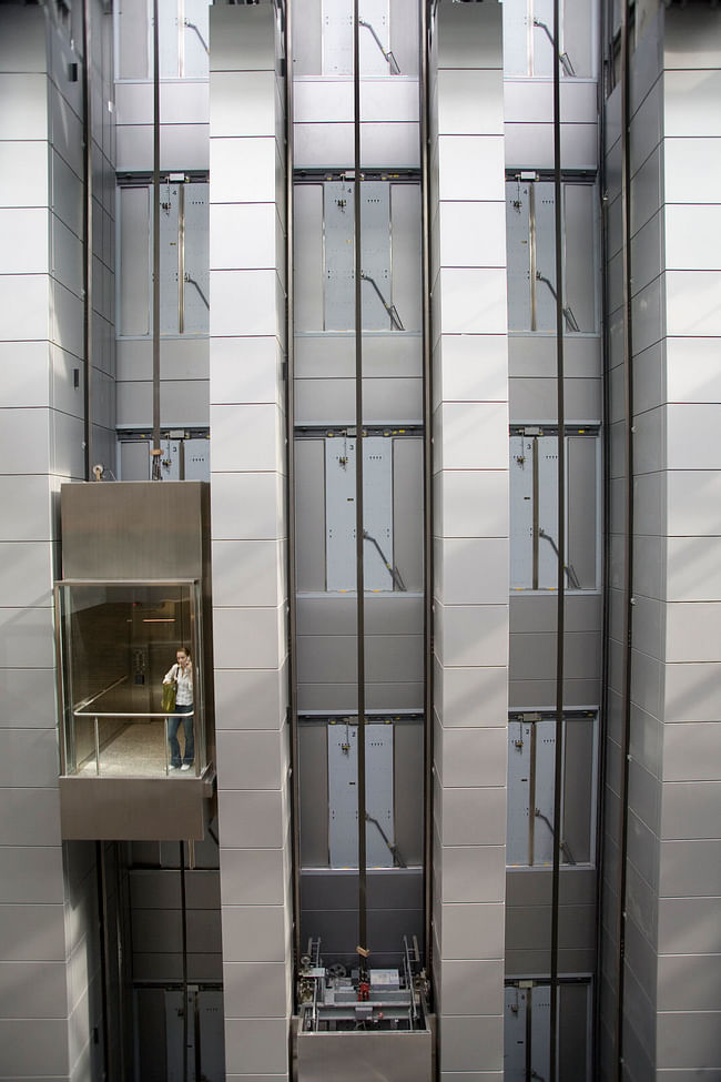 Conventional elevator system. Image copyright ThyssenKrupp.