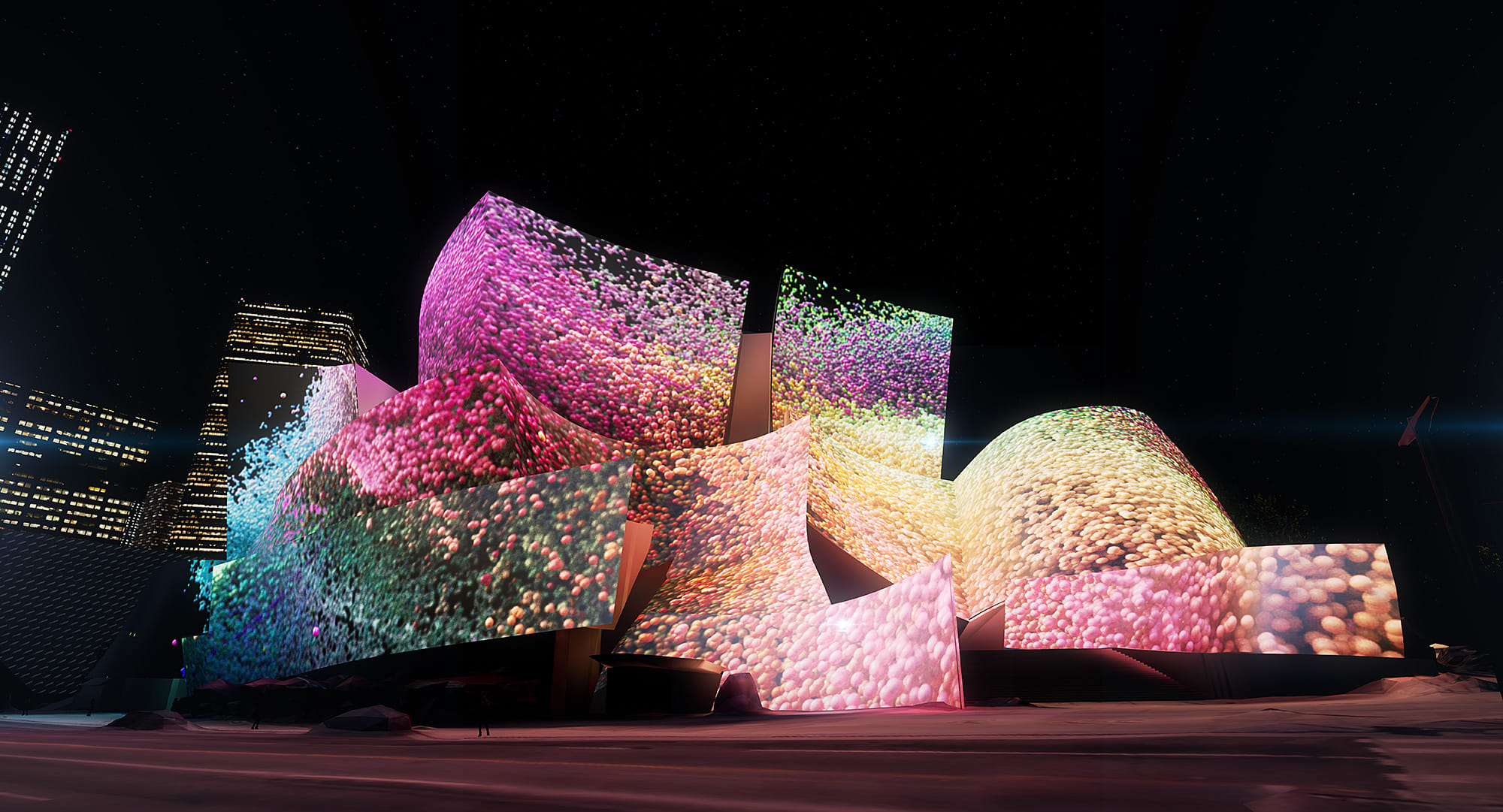 Refik Anadol to cover Walt Disney Concert Hall with vivid data