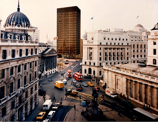 Mies van der Rohe designed tower block for Mansion House Square scheme. © John Donat. Courtesy of RIBA Collections.