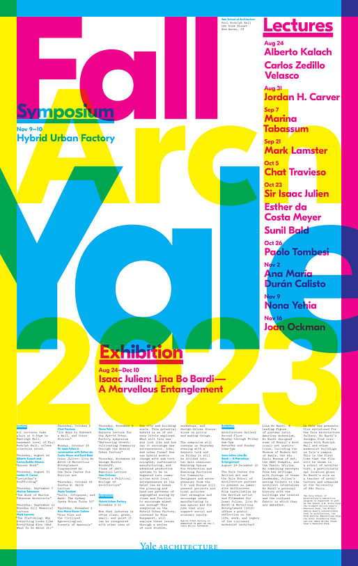 Lecture poster courtesy Yale University School of Architecture