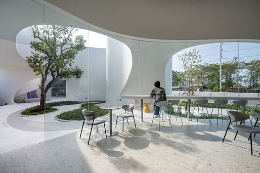 <a href="https://archinect.com/firms/project/150448475/uncloud-coffee/150448476">Uncloud Coffee</a> in Bang Saen, Thailand, by <a href="https://archinect.com/firms/cover/150448475/unknown-surface-studio">Unknown Surface Studio</a>. Photo: Rungkit Charoenwat