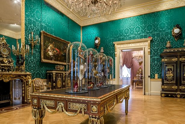 Over 120 individual shoes or pairs are exhibited within ten first floor rooms of The Wallace Collection 