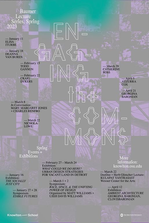 Lecture poster courtesy of the Austin E. Knowlton School of Architecture.