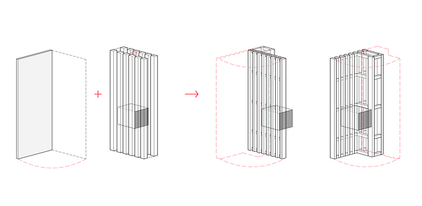 diagram of wooden grille