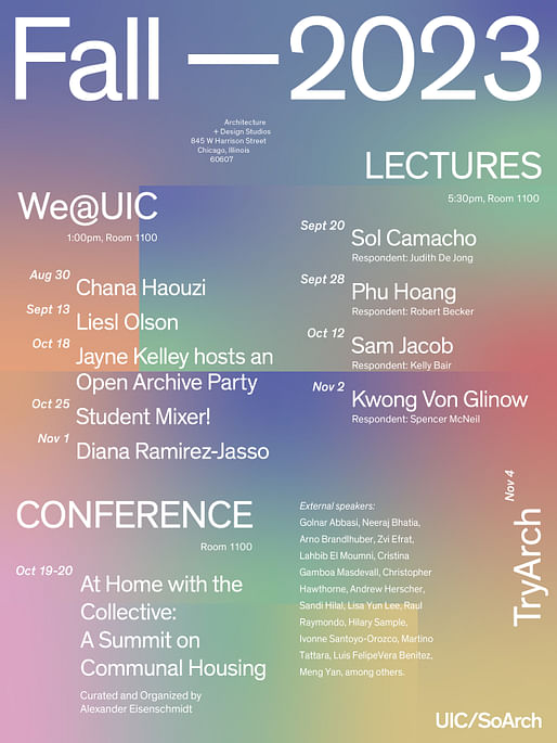 Lecture poster courtesy of the UIC School of Architecture.