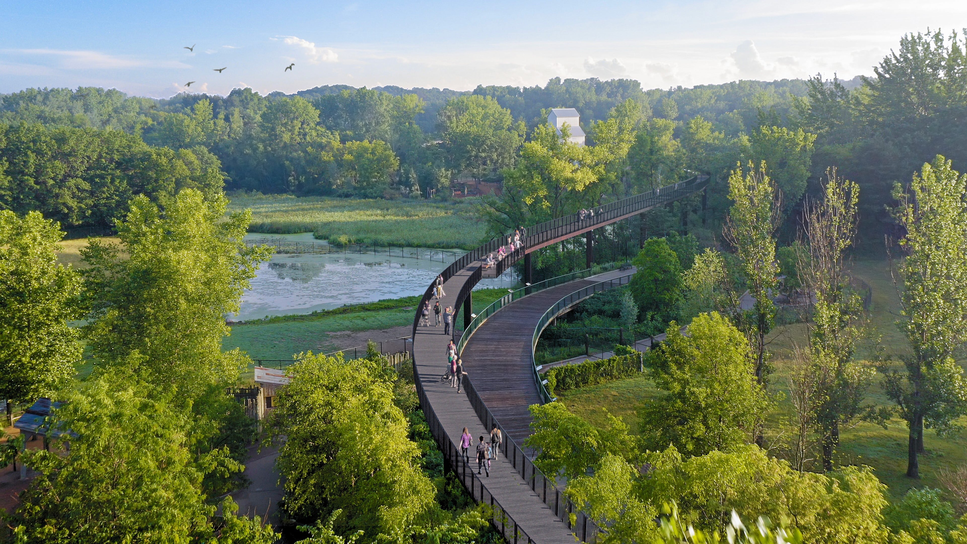 World's longest elevated pedestrian loop at the Minnesota Zoo ...