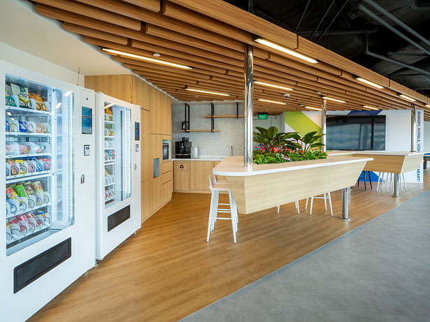 Nutanix office space design with pantry by Space Matrix