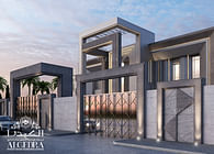 Villa exterior design in Kuwait