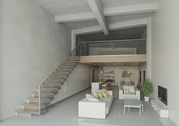 Humbolt Loft A comprehensive loft renovation in an adaptive-reuse building north of downtown LA. I produced all deliverables, with the full Revit model of existing conditions (including the MEP system), the complete plan check submittal and all 3D renderings.