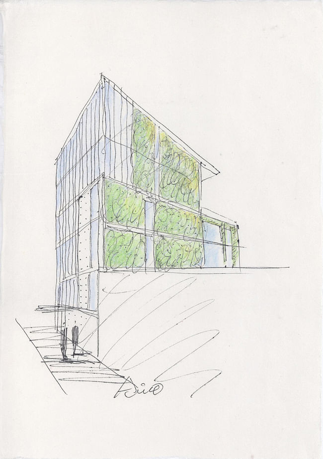 Tadao Ando's sketch.