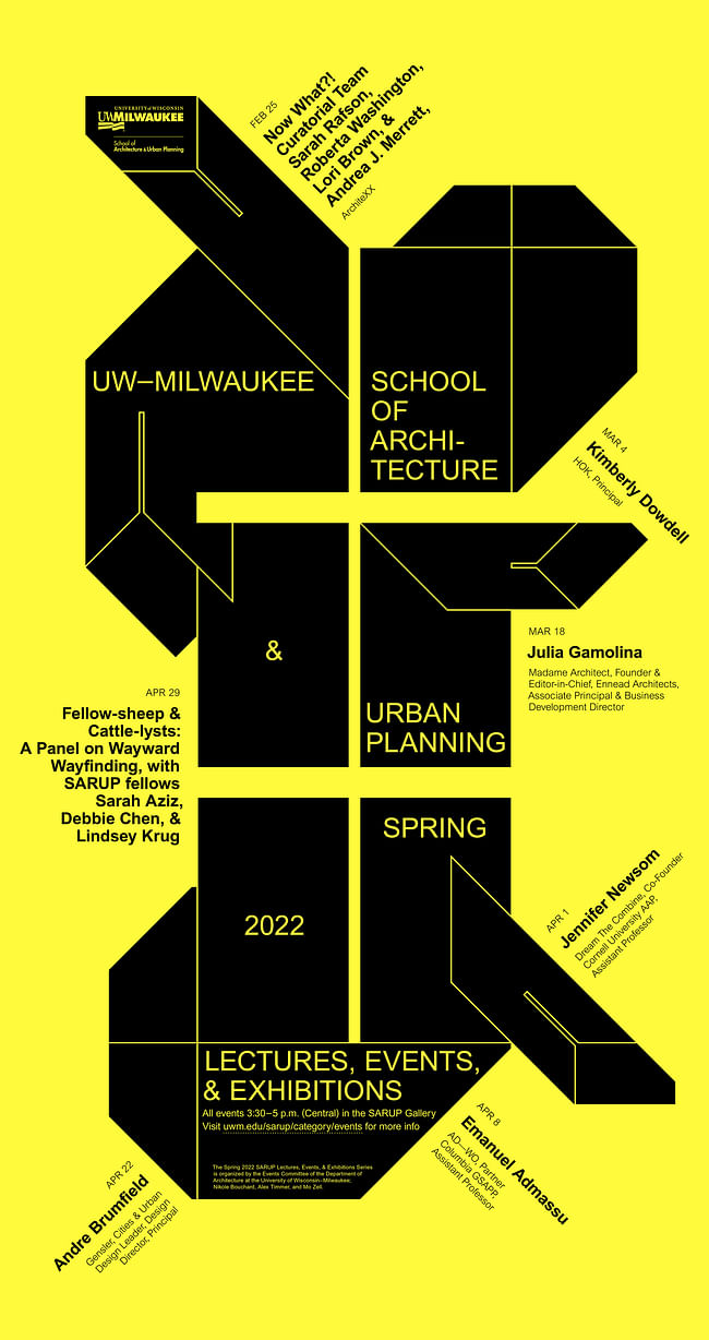 Front of poster. Lecture poster courtesy of UW-Milwaukee SARUP