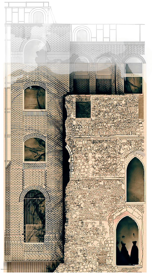 Winchester Palace, London, UK Architecture | Technical Drawing, Graphic Design