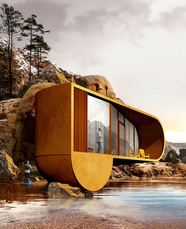 CABIN ON THE ROCKS