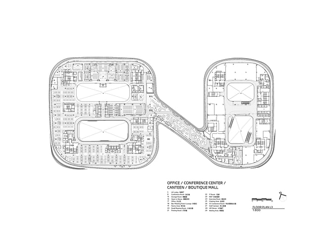 2nd floor plan. Image: Zaha Hadid Architects
