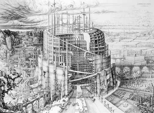 Hand-drawn Category Winner: Carlijn Kingma, “The Babylonian Tower of Modernity”, 2017.