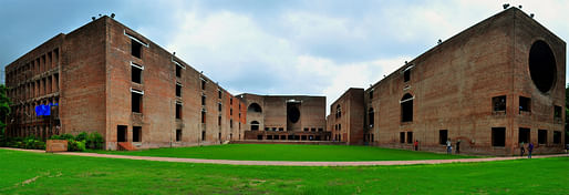 Louis Kahn Plaza at Indian Institute of Management, Ahmedabad in 2011. Photo: Wikimedia Commons user Mahargh Shah.