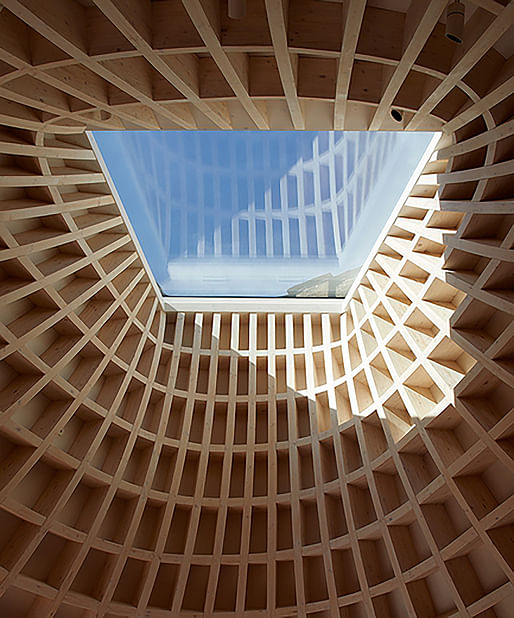 Timber roof with skylight Image © Gianni Botsford Architects