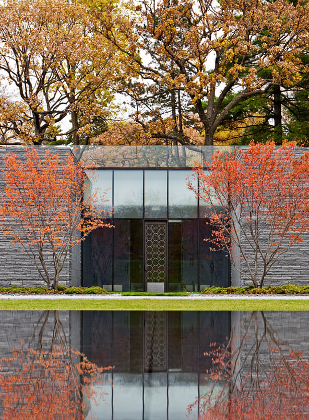 Lakewood Cemetery Garden Mausoleum South exterior detail: niche chamber photo: © Paul Crosby