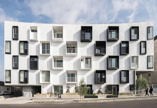 Lorcan O'Herlihy Architects' <a href="https://archinect.com/LOHA/project/mariposa1038">Mariposa1038</a> multifamily development in Los Angeles. Image credit: Paul Vu