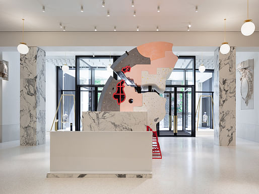 The piece "Phyllis" by Holly Hendry is the opening commission for the new Art Block sculpture initiative at the Selfridges department store in London. Image: Selfridges.